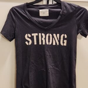 Sol Angeles Black 'Strong' Women's Tee